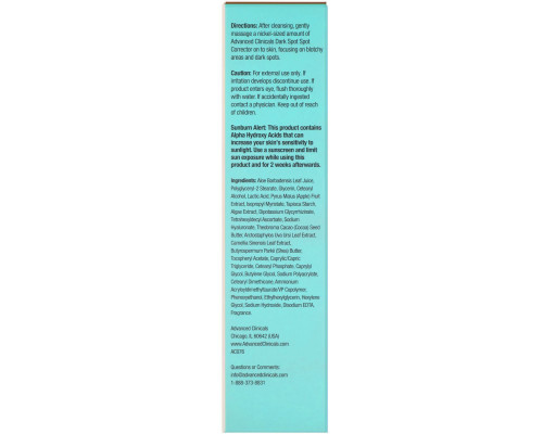 Advanced Clinicals, Dark Spot, Spot Corrector, 4 fl oz (118 ml) Advanced Clinicals, Dark Spot, Spot Corrector, 4 fl oz (118 ml)
