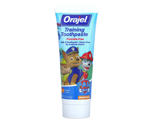 Orajel, Paw Patrol Training, зубная паста, не содержит фториды, фруктовый вкус, 1,5 унц. (42,5 г) Orajel, Paw Patrol Training, зубная паста, не содержит фториды, фруктовый вкус, 1,5 унц. (42,5 г)