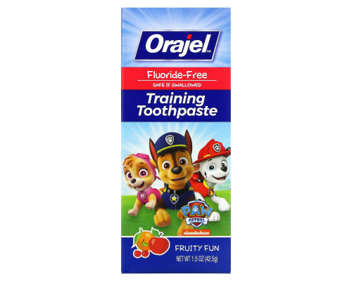 Orajel, Paw Patrol Training, зубная паста, не содержит фториды, фруктовый вкус, 1,5 унц. (42,5 г) Orajel, Paw Patrol Training, зубная паста, не содержит фториды, фруктовый вкус, 1,5 унц. (42,5 г)