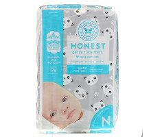 The Honest Company, Honest Diapers, Super-Soft Liner, Newborn, Pandas, Up to 10 Pounds, 32 Diapers