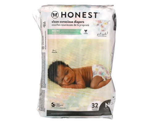 The Honest Company, Honest Diapers, Super-Soft Liner, Newborn, Rose Blossom, Up to 10 Pounds, 32 Diapers The Honest Company, Honest Diapers, Super-Soft Liner, Newborn, Rose Blossom, Up to 10 Pounds, 32 Diapers