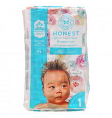 The Honest Company, Honest Diapers, Size 1, 8-14 Pounds, Rose Blossom, 35 Diapers