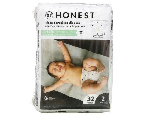 The Honest Company, Honest Diapers Size 2, 12-18 Pounds, Rose Blossom, 32 Diapers The Honest Company, Honest Diapers Size 2, 12-18 Pounds, Rose Blossom, 32 Diapers