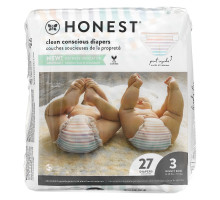 The Honest Company, Honest Diapers, Size 3, 16-28 Pounds, Rose Blossom, 27 Diapers