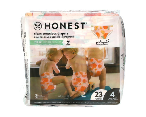 The Honest Company, Honest Diapers, Size 4, 22 - 37 Pounds, Rose Blossom, 23 Diapers The Honest Company, Honest Diapers, Size 4, 22 - 37 Pounds, Rose Blossom, 23 Diapers