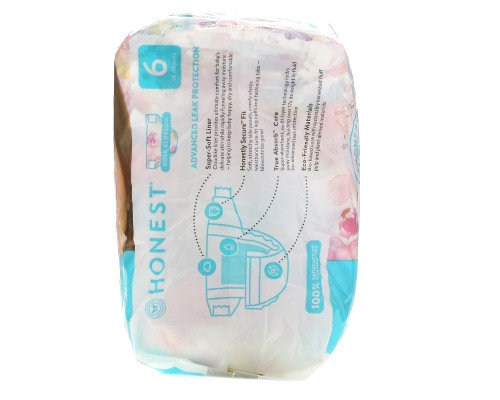 The Honest Company, Honest Diapers, Size 6, 35+ Pounds, Rose Blossom, 18 Diapers The Honest Company, Honest Diapers, Size 6, 35+ Pounds, Rose Blossom, 18 Diapers