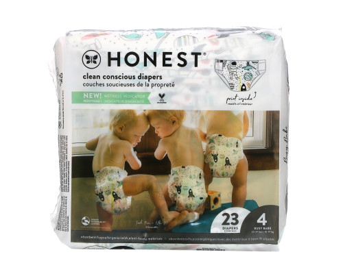 The Honest Company, Honest Diapers, Size 4, 22 - 37 Pounds, Space Travel, 23 Diapers The Honest Company, Honest Diapers, Size 4, 22 - 37 Pounds, Space Travel, 23 Diapers