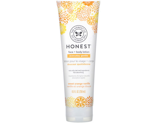 The Honest Company, Everyday Gentle, Face + Body Lotion, Sweet Orange Vanilla, 8.5 fl oz (250 ml) The Honest Company, Everyday Gentle, Face + Body Lotion, Sweet Orange Vanilla, 8.5 fl oz (250 ml)