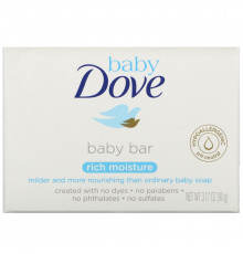 Dove, Baby Dove, Baby Bar Soap, Rich Moisture, 3.17 oz (90 g)