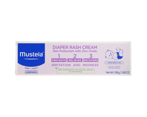Mustela, Diaper Rash Cream 1-2-3, 3.8 oz (100 ml) Mustela, Diaper Rash Cream 1-2-3, 3.8 oz (100 ml)