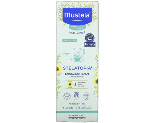Mustela, Stelatopia, Emollient Balm with Sunflower, 6.76 fl oz (200 ml) Mustela, Stelatopia, Emollient Balm with Sunflower, 6.76 fl oz (200 ml)