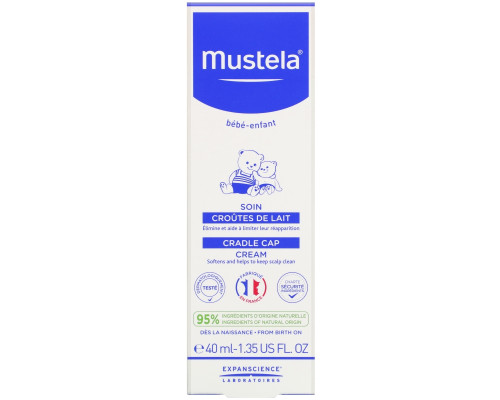Mustela, Cradle Cap Cream, 1.35 fl oz (40 ml) Mustela, Cradle Cap Cream, 1.35 fl oz (40 ml)