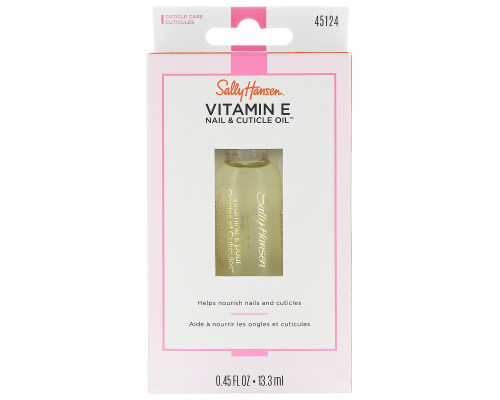 Sally Hansen, Масло для ногтей и кутикулы с витамином E, 13,3 мл Sally Hansen, Масло для ногтей и кутикулы с витамином E, 13,3 мл