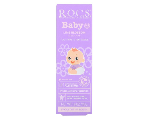 R.O.C.S. , Baby, Lime Blossom Toothpaste, 0-3 Years, 1.6 oz (45 g) R.O.C.S. , Baby, Lime Blossom Toothpaste, 0-3 Years, 1.6 oz (45 g)