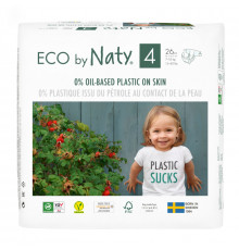 Naty, Подгузники для чувствительной кожи, размер 4, 15-40 фунтов (7-18 кг), 26 подгузников