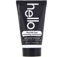 Hello, Fluoride Free Whitening Toothpaste, Activated Charcoal, 1 oz (28.3 g)