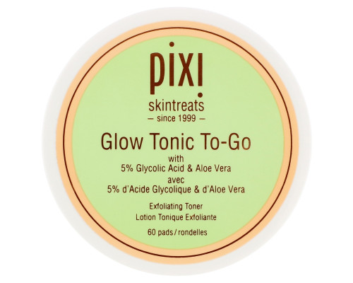 Pixi Beauty, Сияющий тоник "На бегу", 60 подушечек Pixi Beauty, Сияющий тоник "На бегу", 60 подушечек