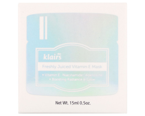 Dear, Klairs, Freshly Juiced Vitamin E Mask, 0.5 oz (15 ml) Dear, Klairs, Freshly Juiced Vitamin E Mask, 0.5 oz (15 ml)