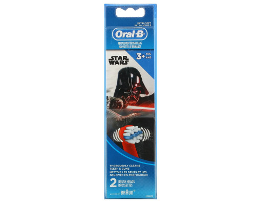 Oral-B, Kids, Star Wars, Replacement Brush Heads, Extra Soft, 3+ Years, 2 Brush Heads