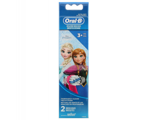Oral-B, Kids, Frozen, Replacement Brush Heads, Extra Soft, 3+ Years, 2 Brush Heads Oral-B, Kids, Frozen, Replacement Brush Heads, Extra Soft, 3+ Years, 2 Brush Heads