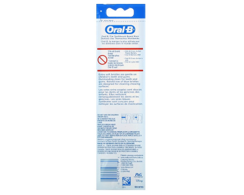Oral-B, Kids, Frozen, Replacement Brush Heads, Extra Soft, 3+ Years, 2 Brush Heads Oral-B, Kids, Frozen, Replacement Brush Heads, Extra Soft, 3+ Years, 2 Brush Heads