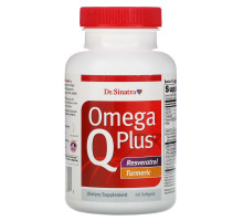 Dr. Sinatra, Omega Q Plus, Resveratrol Turmeric, 60 Softgels