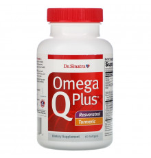 Dr. Sinatra, Omega Q Plus, Resveratrol Turmeric, 60 Softgels