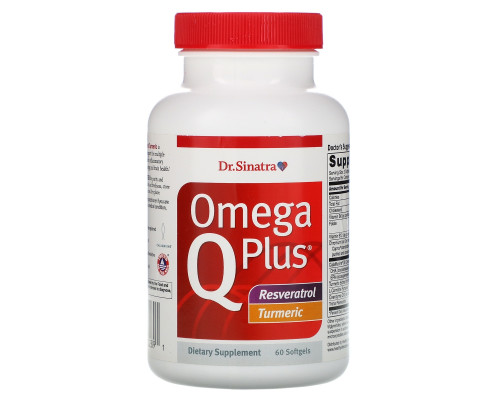 Dr. Sinatra, Omega Q Plus, Resveratrol Turmeric, 60 Softgels Dr. Sinatra, Omega Q Plus, Resveratrol Turmeric, 60 Softgels