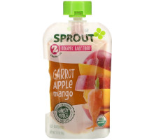 Sprout Organic, Baby Food, 6 Months & Up, Carrot Apple Mango, 3.5 oz (99 g)