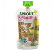 Sprout Organic, Organic Baby Food, 6 Months & Up, Pear Kiwi Peas Spinach, 3.5 oz (99 g)