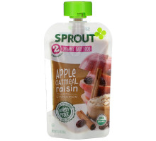 Sprout Organic, Baby Food, 6 Months & Up,  Apple Oatmeal Raisin with Cinnamon, 3.5 oz (99 g)