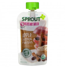 Sprout Organic, Baby Food, 6 Months & Up,  Apple Oatmeal Raisin with Cinnamon, 3.5 oz (99 g)