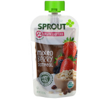 Sprout Organic, Baby Food, 6 Months & Up, Mixed Berry Oatmeal, 3.5 oz (99 g)
