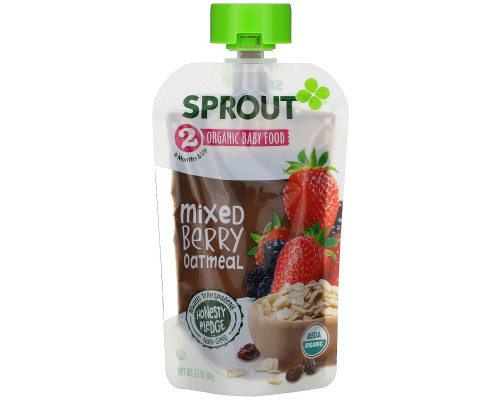 Sprout Organic, Baby Food, 6 Months & Up, Mixed Berry Oatmeal, 3.5 oz (99 g) Sprout Organic, Baby Food, 6 Months & Up, Mixed Berry Oatmeal, 3.5 oz (99 g)