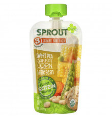 Sprout Organic, Baby Food, 8 Months & Up, Sweet Pea, Carrot, Corn And White Bean, 4 oz ( 113 g)