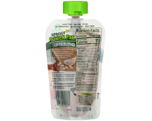 Sprout Organic, Power Pak, 12 Months & Up, Strawberry with Superblend Banana & Butternut Squash, 4.0 oz (113 g) Sprout Organic, Power Pak, 12 Months & Up, Strawberry with Superblend Banana & Butternut Squash, 4.0 oz (113 g)