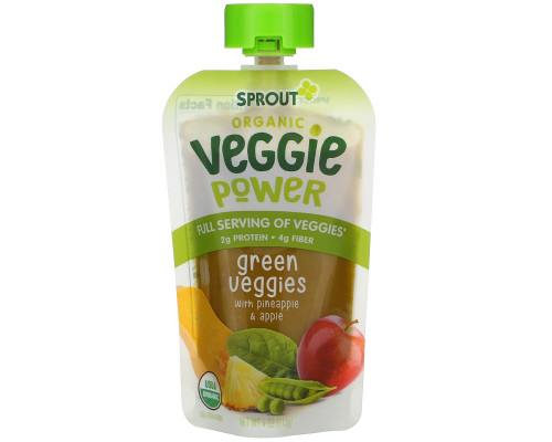 Sprout Organic, Veggie Power, Green Veggies with Pineapple & Apple, 4 oz (113 g) Sprout Organic, Veggie Power, Green Veggies with Pineapple & Apple, 4 oz (113 g)