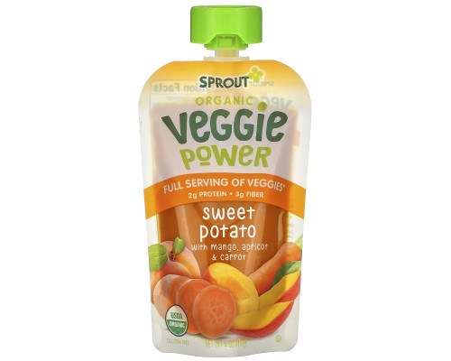 Sprout Organic, Veggie Power, Sweet Potato with Mango, Apricot & Carrot, 4 oz (113 g) Sprout Organic, Veggie Power, Sweet Potato with Mango, Apricot & Carrot, 4 oz (113 g)