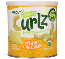 Sprout Organic, Curlz, белый чеддер, 1,48 унц. (42 г)