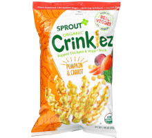 Sprout Organic, Crinklez, Popped Veggie Snack, Pumpkin Carrot, 1.48 oz (42 g)