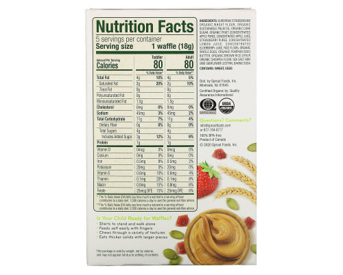 Sprout Organic, Wafflez, Pumpkin Butter & Jelly, 5 Packets, 0.63 oz (18 g) Sprout Organic, Wafflez, Pumpkin Butter & Jelly, 5 Packets, 0.63 oz (18 g)