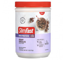 Для похудения и контроля веса SlimFast, Смузи-заменитель с высоким содержанием протеина, сливочный шоколад, 312 г (11 унций)