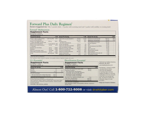 Dr. Whitaker, Forward Plus Daily Regimen, Everyday Vitality, 60 packets Dr. Whitaker, Forward Plus Daily Regimen, Everyday Vitality, 60 packets
