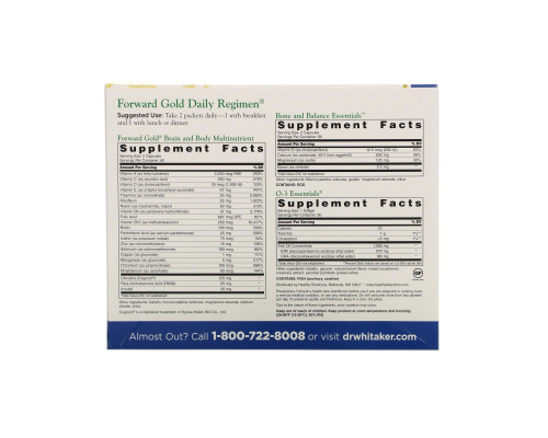 Dr. Whitaker, Forward Gold Daily Regimen, For Adults 65+, 60 Packets Dr. Whitaker, Forward Gold Daily Regimen, For Adults 65+, 60 Packets