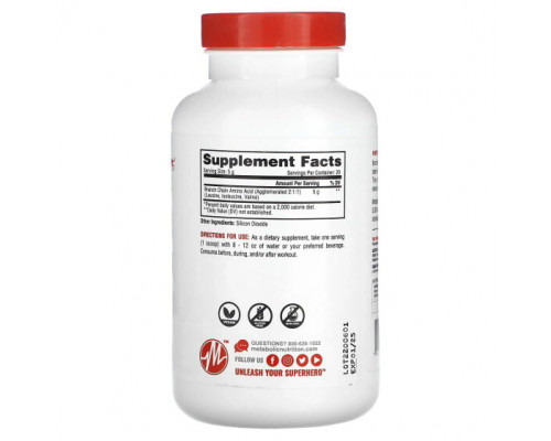 Аминокислоты Metabolic Nutrition, BCAA, без добавок, 100 г (3,52 унции) Аминокислоты Metabolic Nutrition, BCAA, без добавок, 100 г (3,52 унции)