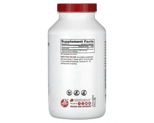 Аминокислоты Metabolic Nutrition, Цитруллин, без добавок, 300 г (10,58 унции) Аминокислоты Metabolic Nutrition, Цитруллин, без добавок, 300 г (10,58 унции)