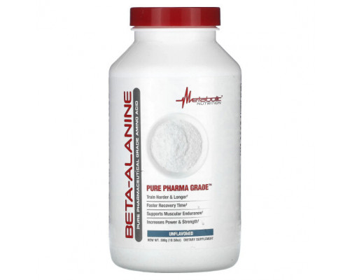 Аминокислоты Metabolic Nutrition, Бета-аланин, без добавок, 300 г (10,58 унции) Аминокислоты Metabolic Nutrition, Бета-аланин, без добавок, 300 г (10,58 унции)