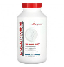Аминокислоты Metabolic Nutrition, L-глютамин, без добавок, 300 г (10,58 унции)