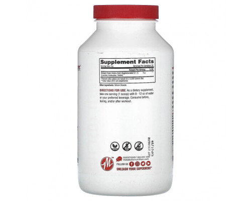 Аминокислоты Metabolic Nutrition, BCAA, без добавок, 300 г (10,58 унции) Аминокислоты Metabolic Nutrition, BCAA, без добавок, 300 г (10,58 унции)