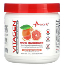 Витаминно-минеральные комплексы Metabolic Nutrition, VitaGen, комплекс витаминов и адаптогенов, сладкий розовый грейпфрут, 240 г (8,47 унции)